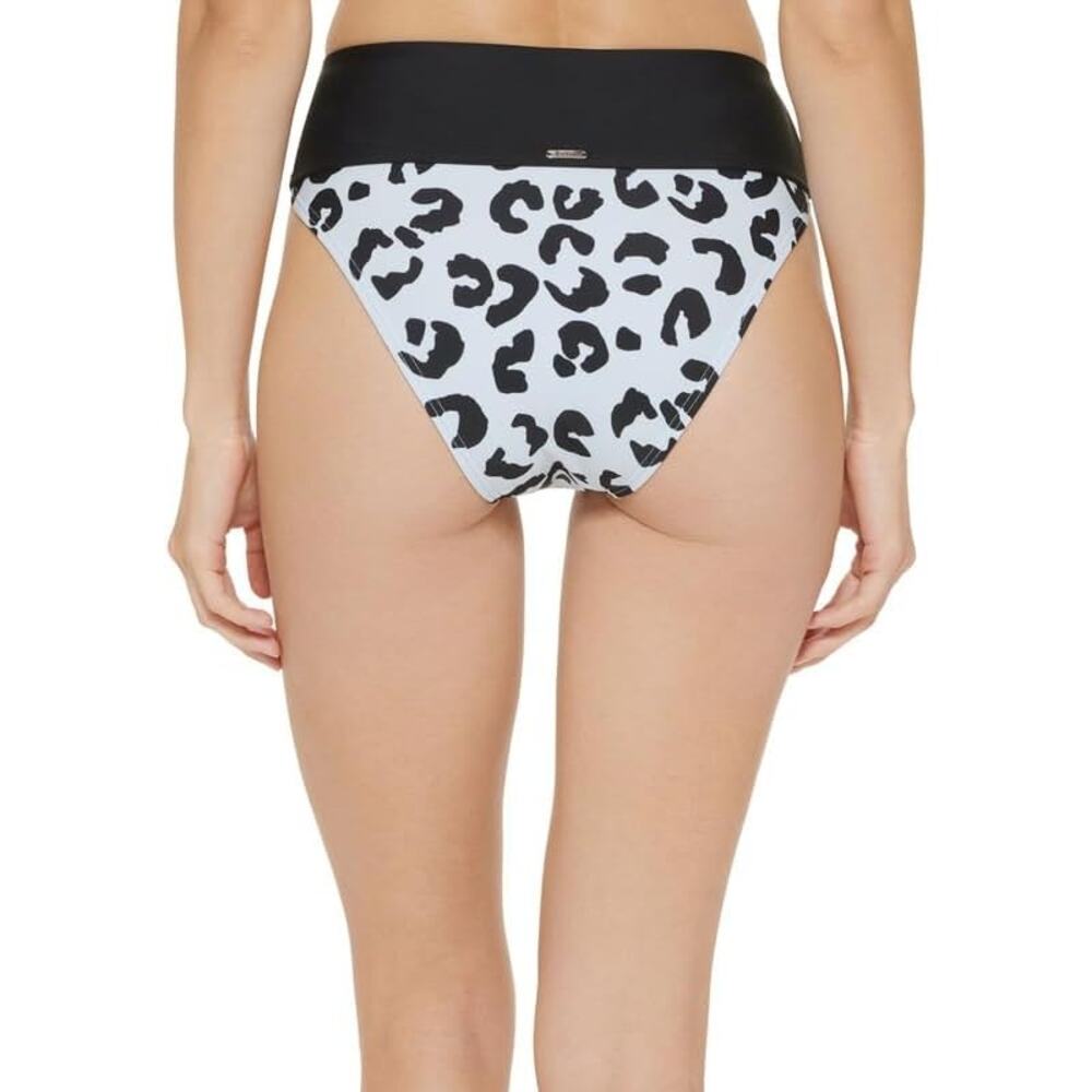 DKNY Women's Bikini Bottom Blue Leopard Print Size XS - Picture 3 of 8